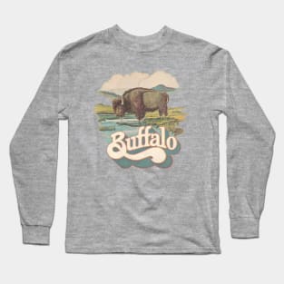Buffalo Brewing Co. Beer Retro Defunct Breweriana Long Sleeve T-Shirt